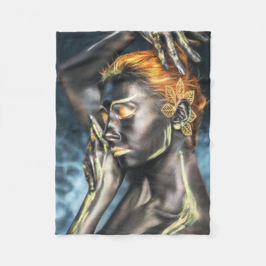 Dark Skin Body Painting Fleecedecke (Vorderseite)