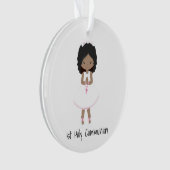 Dark Skin Girl 1. Heilige Kommunion Ornament (Vorderseite)