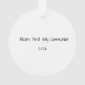 Dark Skin Girl 1. Heilige Kommunion Ornament (Rückseite)