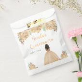 Dark Skin Princess Peach Floral Quinceanera Geschenktütchen (Versiegelt)