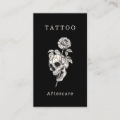 Dark Skull Bones Tattoo Aftercare Instructions Visitenkarte (Vorderseite)