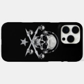Dark Skull DJ Headphones iPhone 16 Pro Max Case (Rückseite (Horizontal))