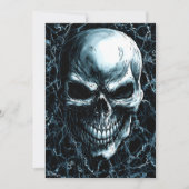 Dark Skull Themed Halloween Einladung (Vorderseite)