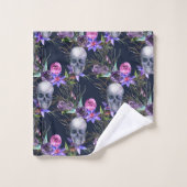 Dark Skull-Zielkern Badhandtuch Set (Waschlappen)