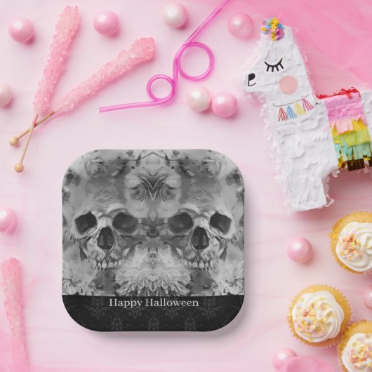 Dark Skulls Halloween-Party Pappteller (Party)