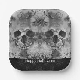 Dark Skulls Halloween-Party Pappteller