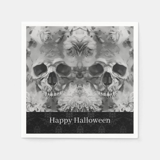 Dark Skulls Halloween-Party Serviette (Vorderseite)