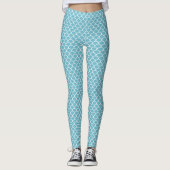 Dark Sky Blue Mermaid Fish Scale Legierung Leggings (Vorderseite)