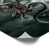 Dark Sky Dragon Poster (Ecke)