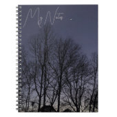 Dark Sky , Moon und Star Spiral Foto Notebook Notizblock (Vorderseite)