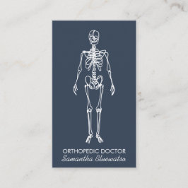 Dark Slate Blue Arzt Skeleton orthopädisch Visitenkarte