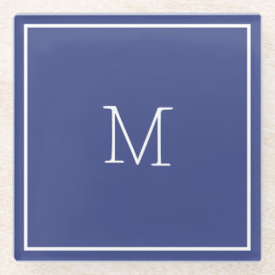 Dark Slate Blue Glass Untersetzer