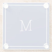 Dark Slate Blue Glass Untersetzer (Rückseite)