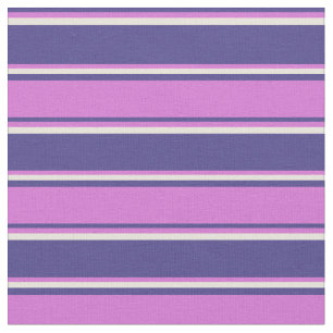 Dark Slate Blue, Orchid & Beige Farbmuster Stoff