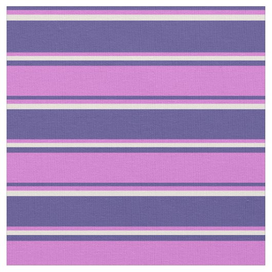 Dark Slate Blue, Orchid & Beige Farbmuster Stoff (Nahaufnahme)