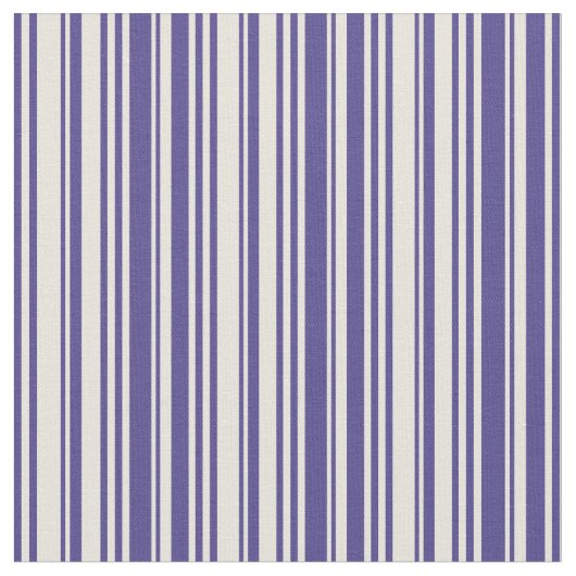 Dark Slate Blue und Beige Muster Stoff (Nahaufnahme)