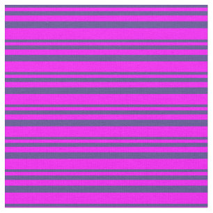 Dark Slate Blue und Fuchsia farbige Linien Stoff