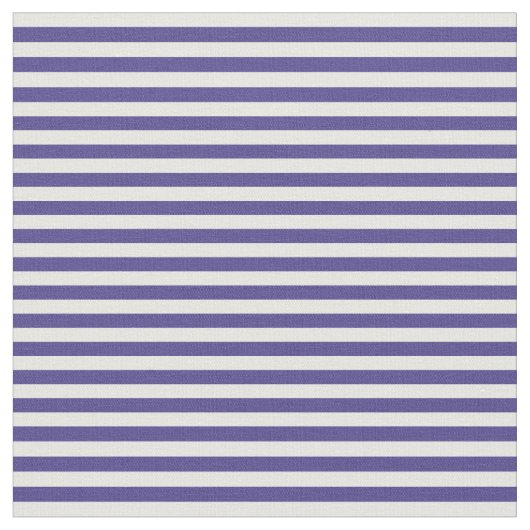 Dark Slate Blue und Minze Cream Lines Stoff (Nahaufnahme)