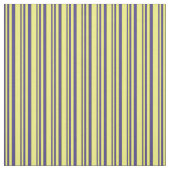 Dark Slate Blue & Yellow Coloines Stoff (Muster)