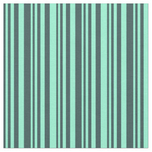Dark Slate Gray & Aquamarine Colored Lines Stoff