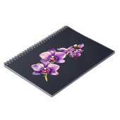 Dark Slate Gray, Lila Orchid Spiral Notebook Notizblock (Linke Seite)