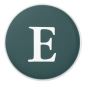 Dark Slate Gray Mit Monogramm Keramikknauf (Vorderseite)