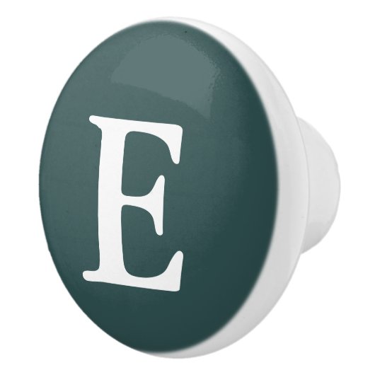 Dark Slate Gray Mit Monogramm Keramikknauf (Rechts)