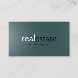 Dark Slate Gray Real Anwesen Agent Business Card Visitenkarte