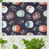 Dark Sloth Geschirrtuch (Gefaltet)