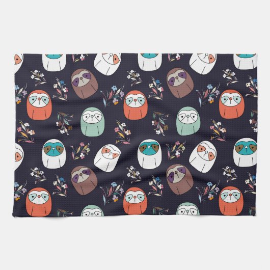 Dark Sloth Geschirrtuch (Horizontal)