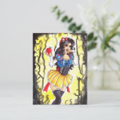 Dark Snow White Postcard Postkarte (Stehend Vorderseite)