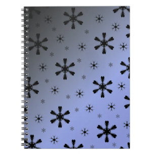 Dark Snowflakes Notebook Notizblock