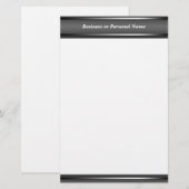 Dark Sophisticy Gray Schreibwaren Briefpapier (Vorne/Hinten)