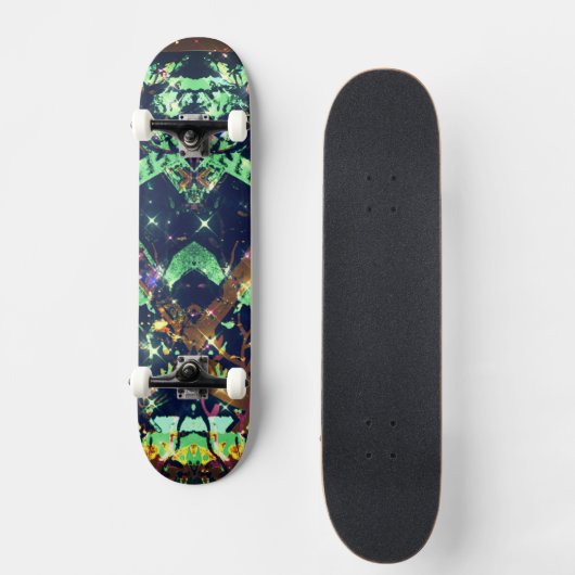 Dark Sparkling Graffiti Skateboard (Vorderseite)