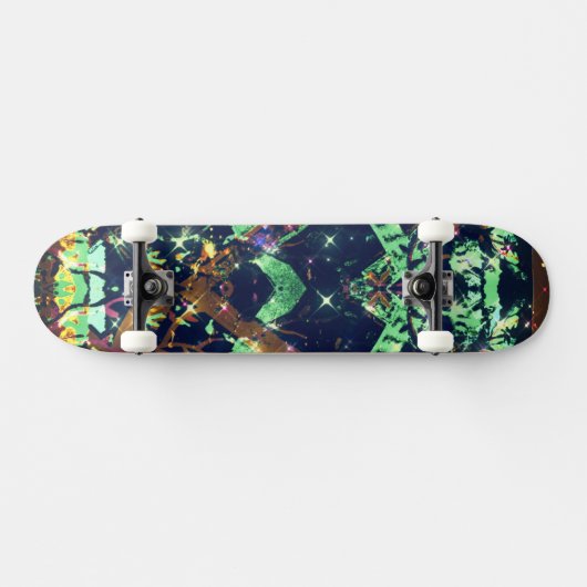 Dark Sparkling Graffiti Skateboard (Horizontal)