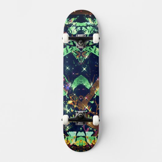 Dark Sparkling Graffiti Skateboard (Vorderseite)