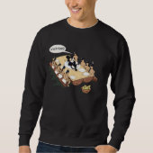 Dark Spaß Native American Erntedank Cartoon Sweatshirt (Vorderseite)