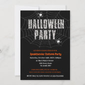Dark Spiderweb Halloween-Party Einladung (Vorderseite)
