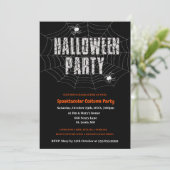 Dark Spiderweb Halloween-Party Einladung (Stehend Vorderseite)