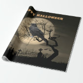 Dark Spooky Halloween mit Raven Geschenkpapier (Ungerollt)