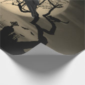 Dark Spooky Halloween mit Raven Geschenkpapier (Ecke)