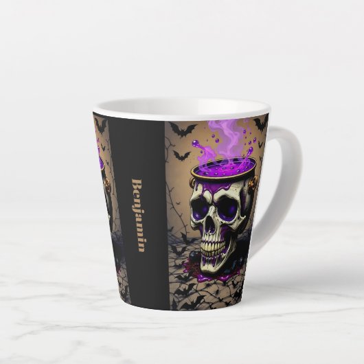 Dark Spuk Gothic Halloween Cauldron Milchtasse (Rechte Ecke)