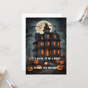 Dark Spuk House Art Eerie Halloween Einladung