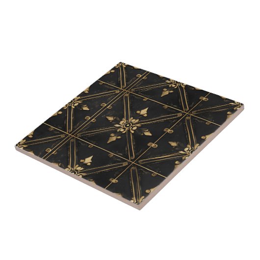 Dark Square Pattern Fliese (Seite)