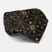 Dark Square Pattern Krawatte (Gerollt)