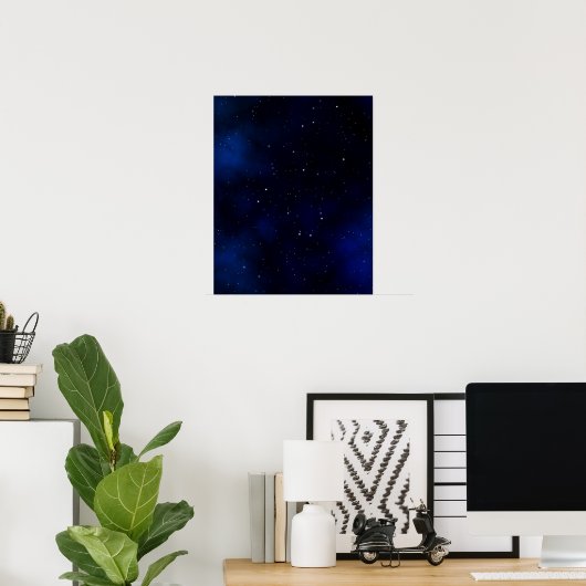 Dark Starry Night Sky Poster (Heimbüro)