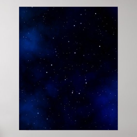 Dark Starry Night Sky Poster (Vorne)
