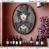 Dark Steampunk Lady Ringmaster DN7L Decoupage Seidenpapier