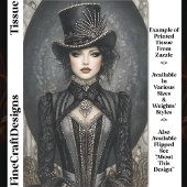 Dark Steampunk Lady Ringmaster DN7R Decoupage Seidenpapier