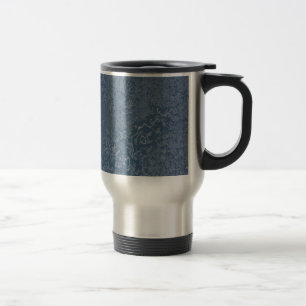 Dark Steel Blue Icy Crystals Reisebecher